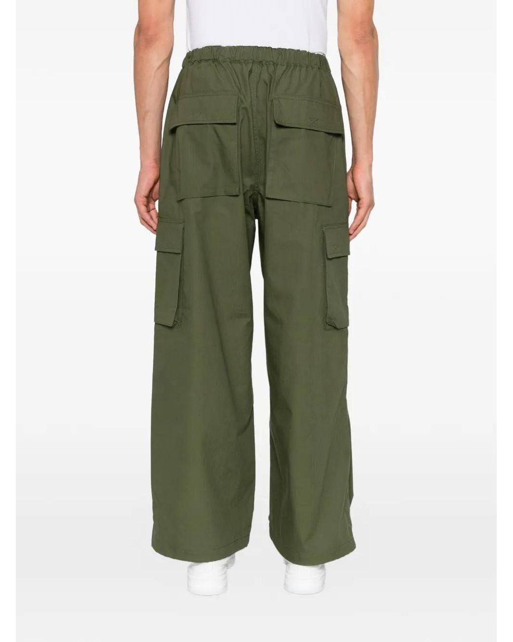 Comme des Garçons Green Ripstop-Texture Drawstring Cargo Pants for men