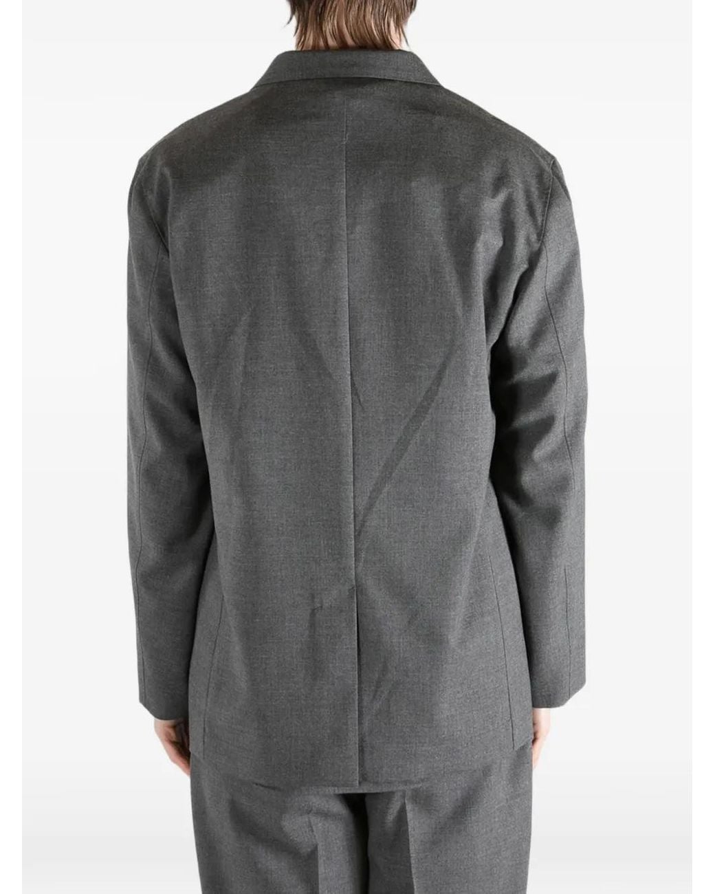 Auralee Gray Summer Twist Single-Breasted Blazer for men