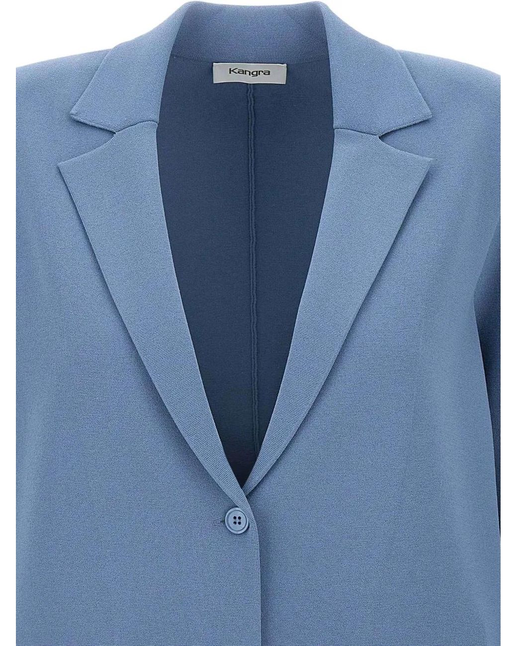 Kangra Blue Single-Breasted Blazer