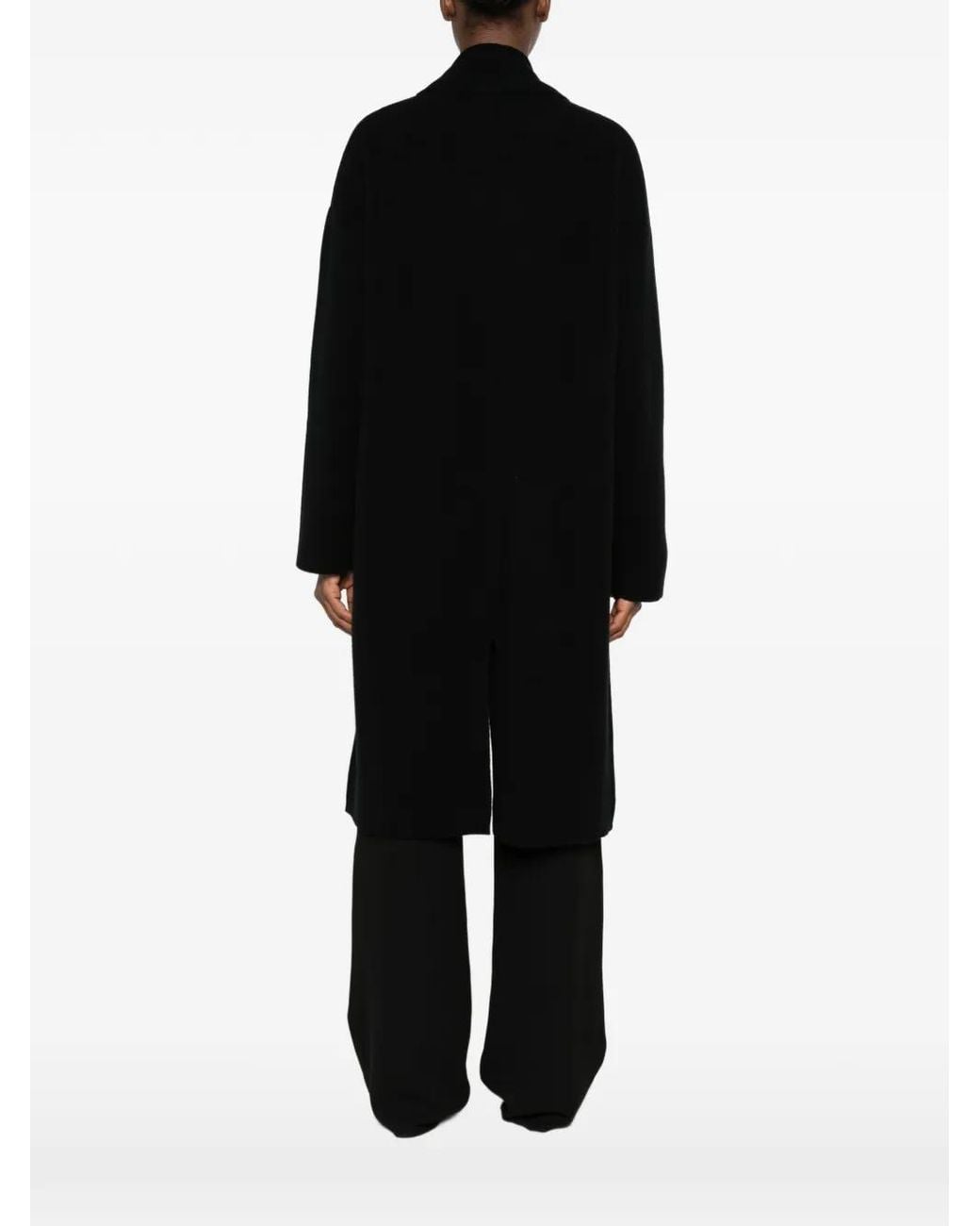 Allude Black Cardigan À Col Châle Et Poche Plaquée
