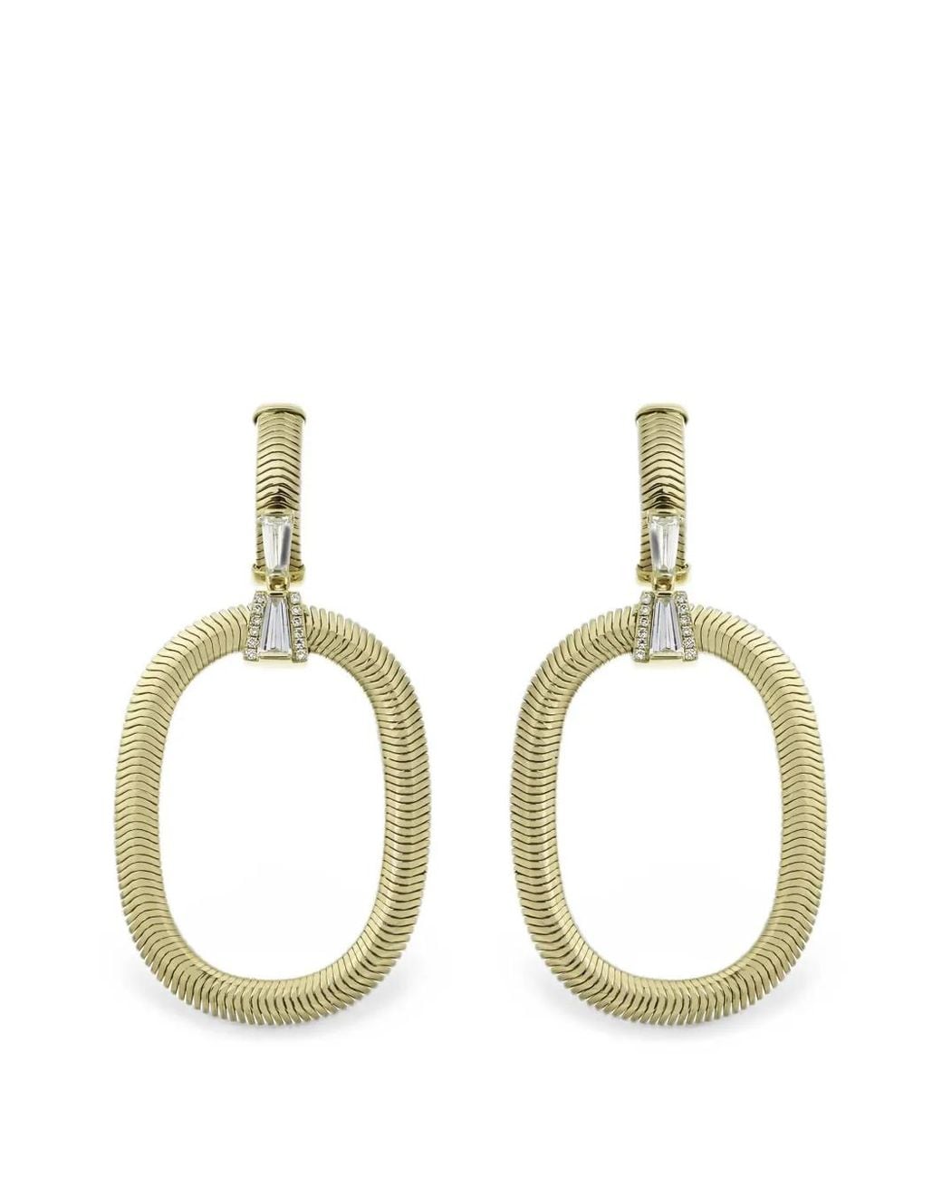 Nikos Koulis Metallic Feelings Diamond Drop Earrings
