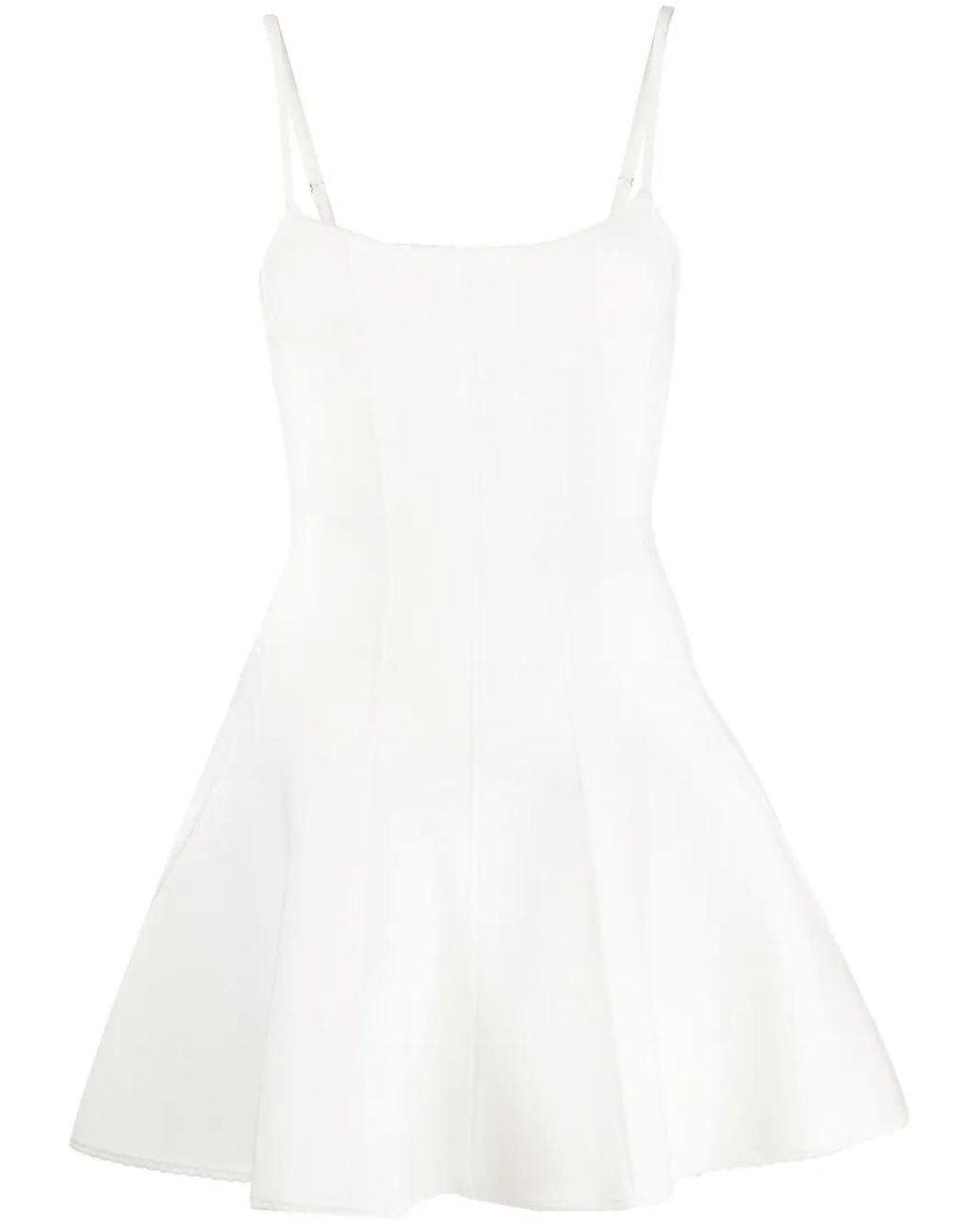 Fleur du Mal White Flared Corset Dress