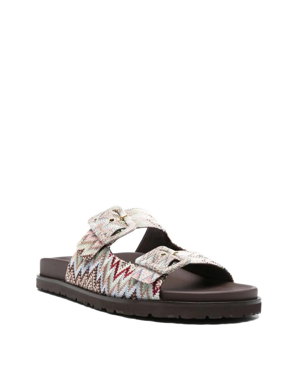 Missoni White Clea Zigzag Buckle-Fastening Sandals