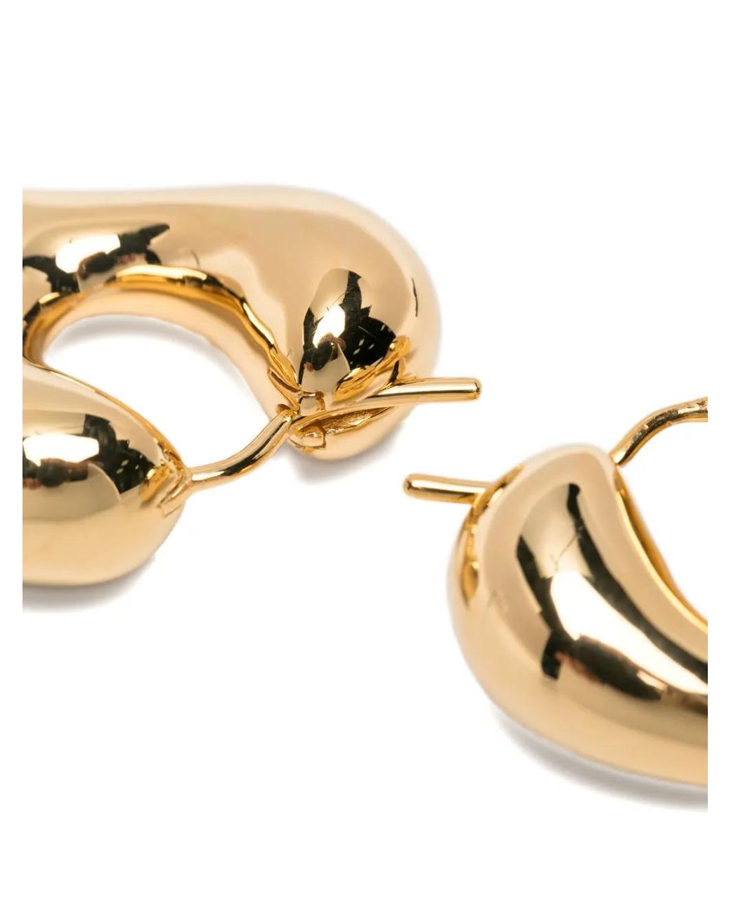 Missoma Metallic Molten Heart Post-Back-Fastening Hoop Earrings
