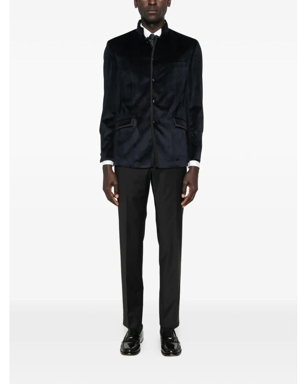 Karl Lagerfeld Black Glory Button-Fastening Jacket for men