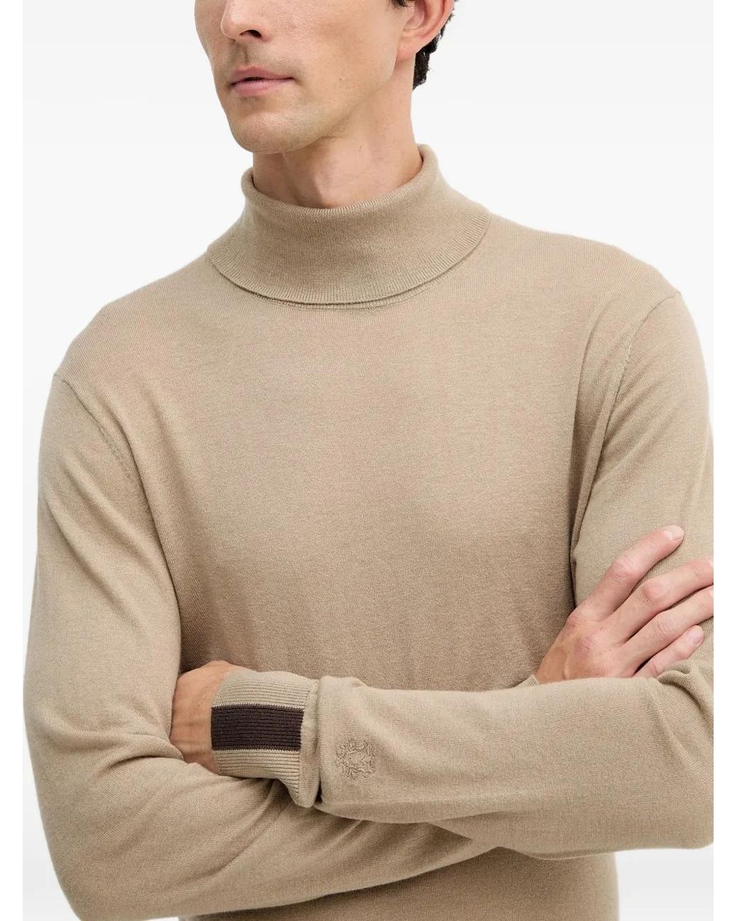 Mos Mosh Blue Adam Roll-Neck Sweater for men