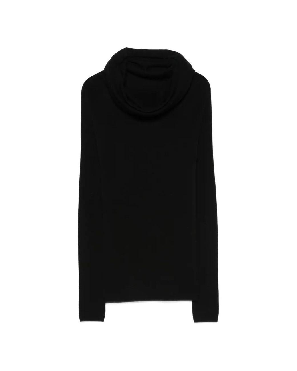 Le Petite Pulle Black Off-Shoulder Ruched Sweater