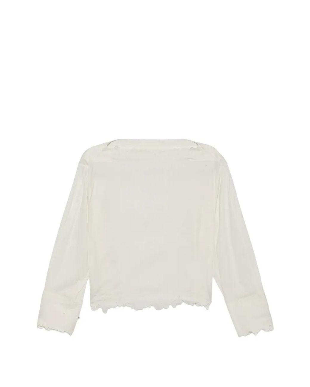 JNBY White Floral-Embroidered Blouse