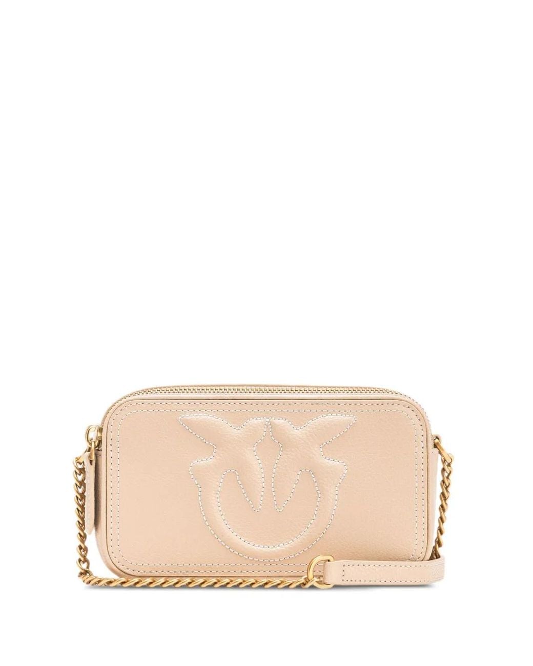 Pinko Natural Small Logo-Embossed Cross Body Bag