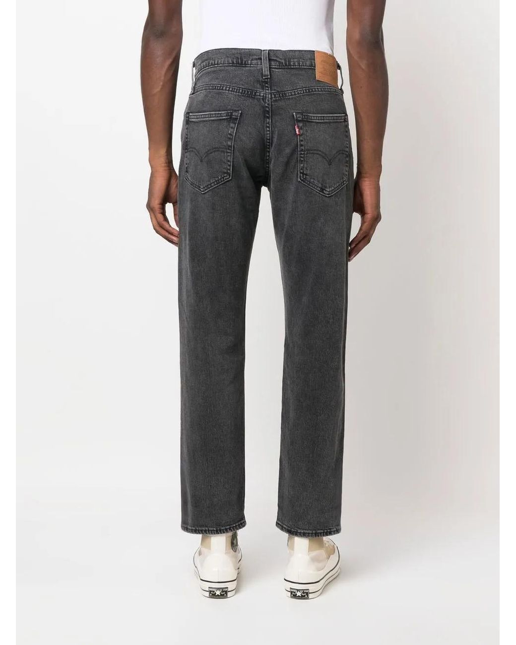 Vaqueros Rectos Con Parche Del Logo Levi's de hombre de color Gray