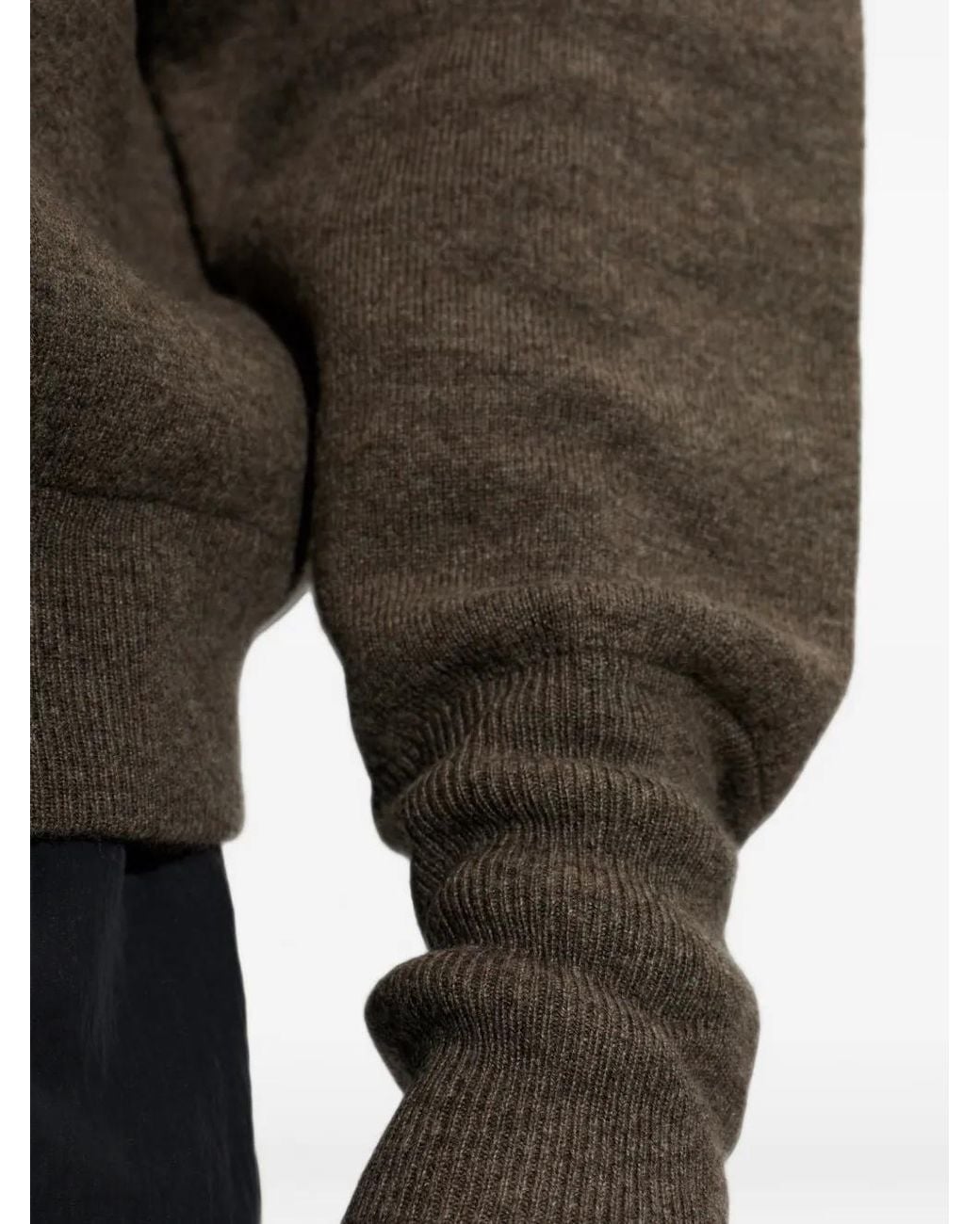 Studio Nicholson Green Loch V-Neck Sweater