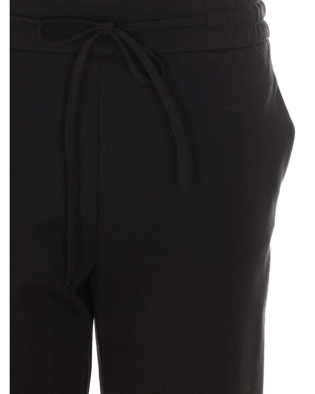 RUE DU BAC Black Drawstring-Waist Straight-Leg Trousers