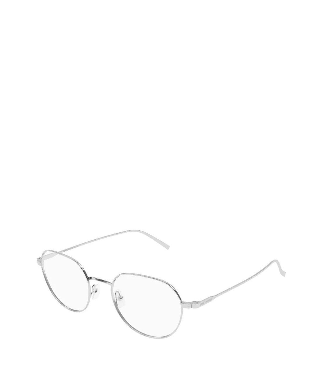 Saint Laurent White Lunettes De Vue À Monture Géométrique for men