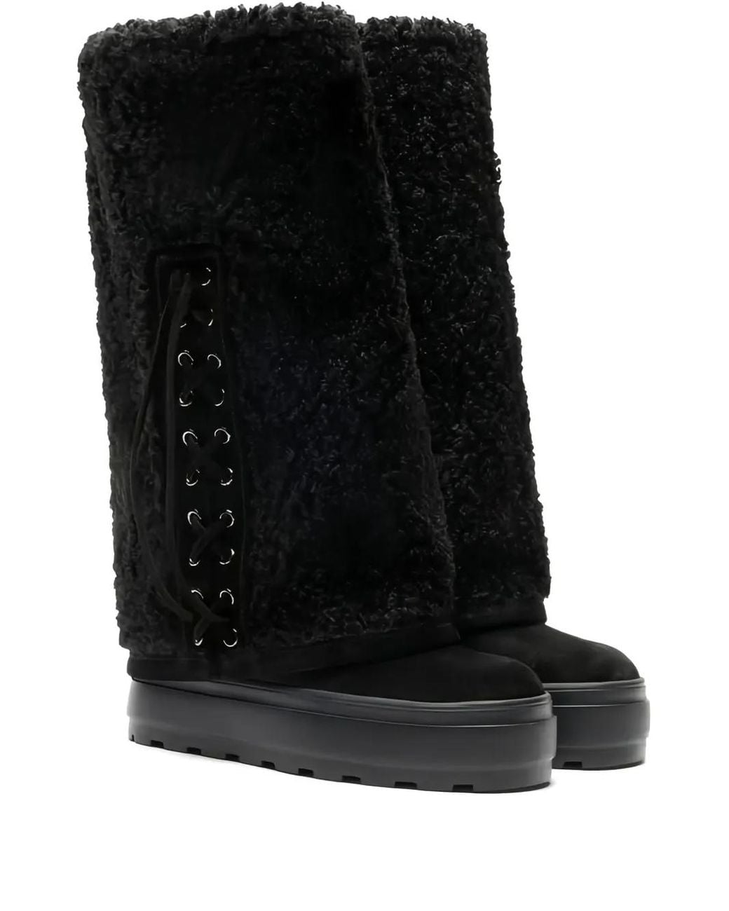 Stivaletti Platform Stringati di Casadei in Black