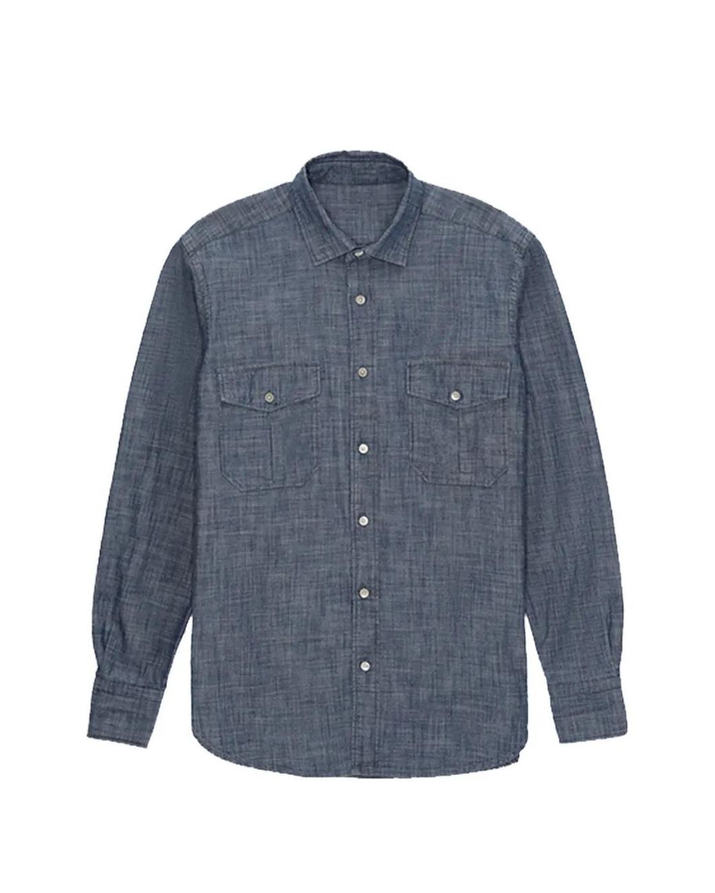 Fortela Blue Sheep Front-Pockets Shirt for men