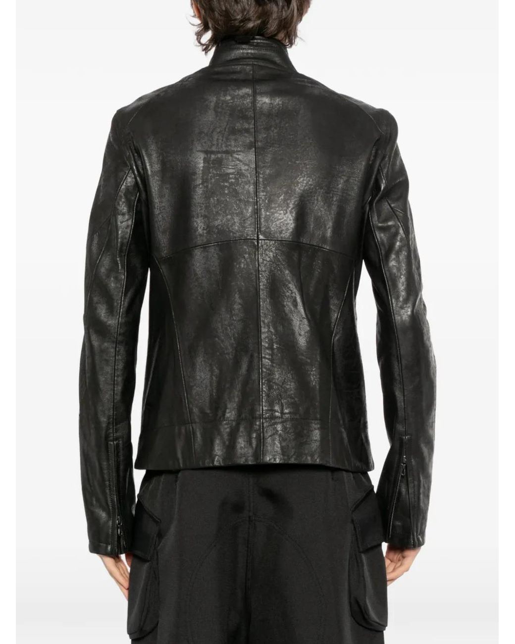 Julius Black Prism Leather Jacket for men