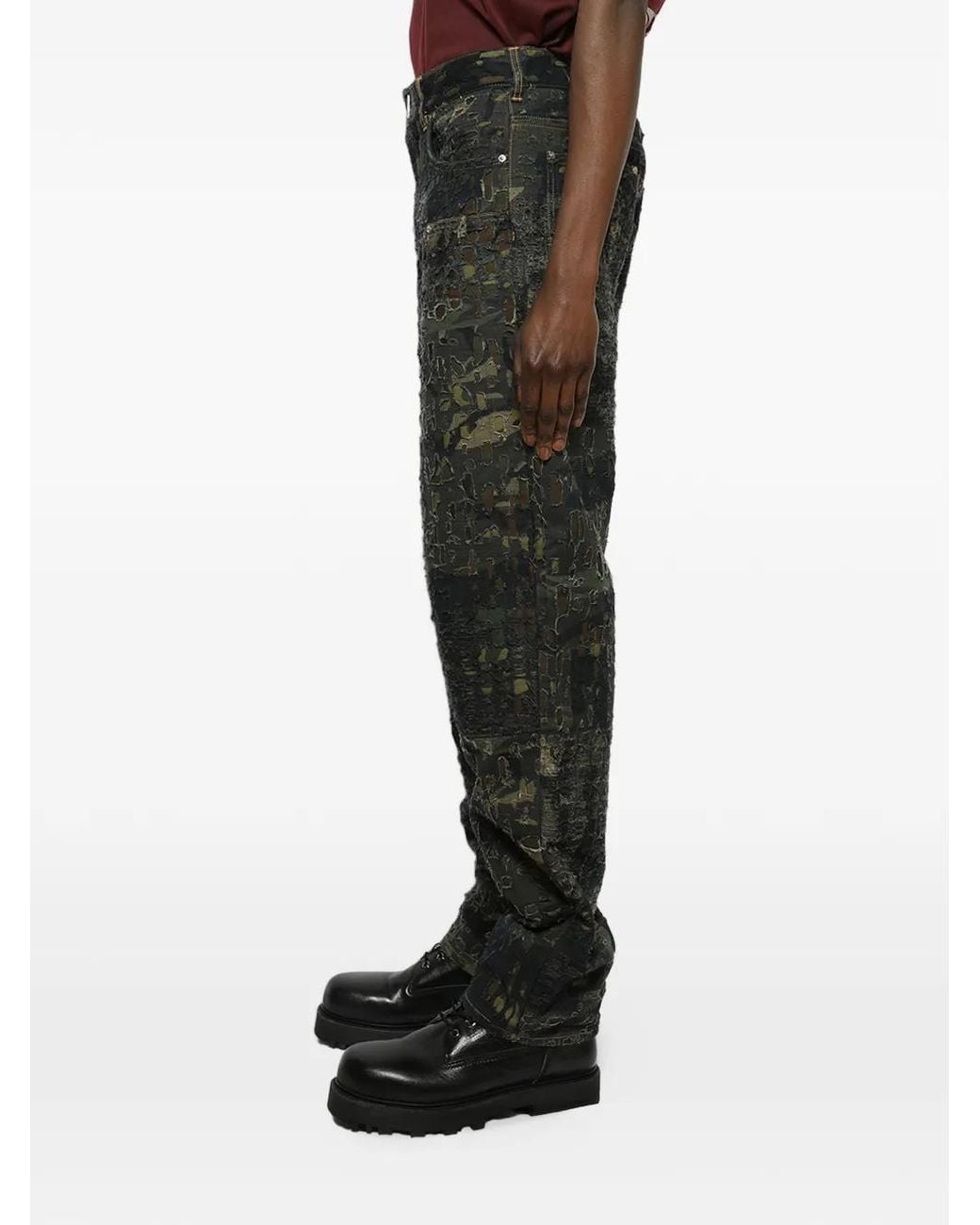Givenchy Black Carpenter Ripped Jeans for men