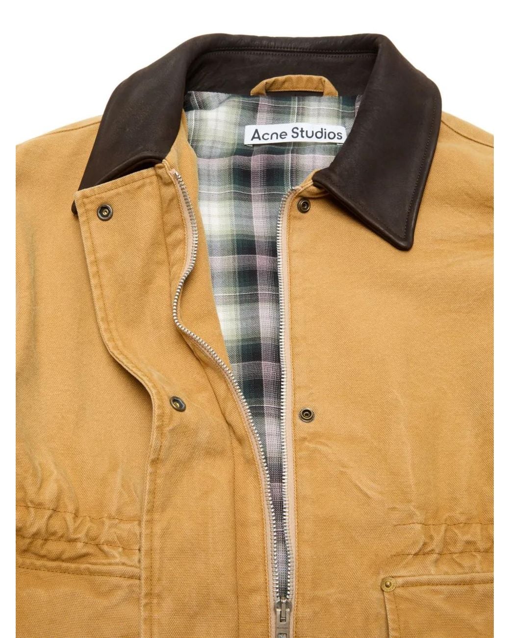 Chaqueta Con Cordones En El Cuello Acne de color Metallic