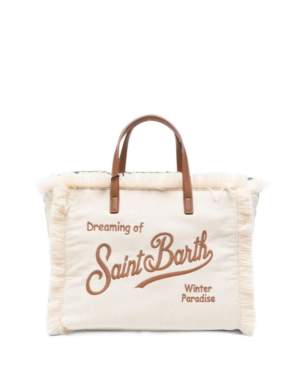 Mc2 Saint Barth Natural Colette Corduroy Tote Bag