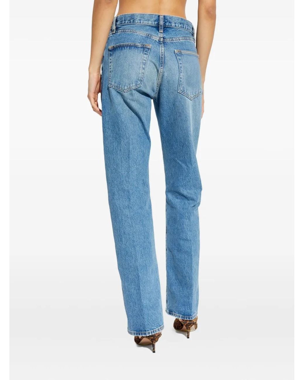 FRAME Blue Buttoned Jeans