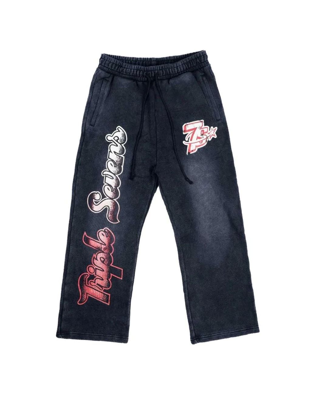Triple Sevens Blue All Star Print Track Pants for men