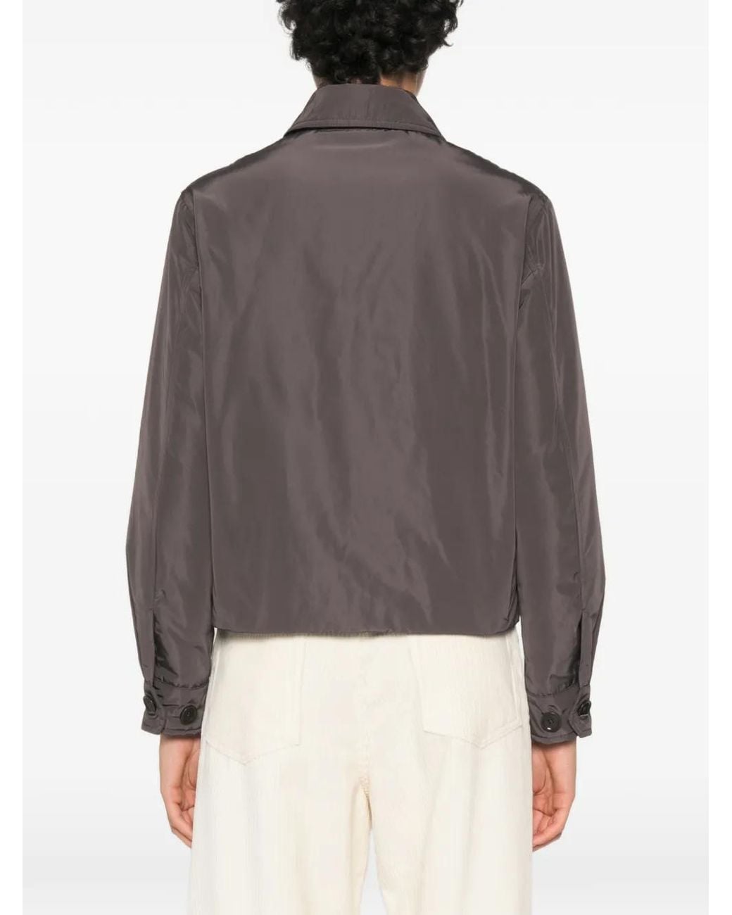Aspesi Brown Button-Up Patch-Pocket Jacket