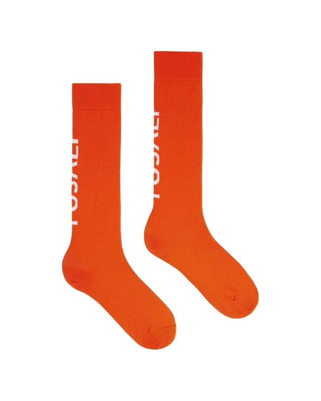 Fusalp Orange Sock Pop Logo-Jacquard Socks
