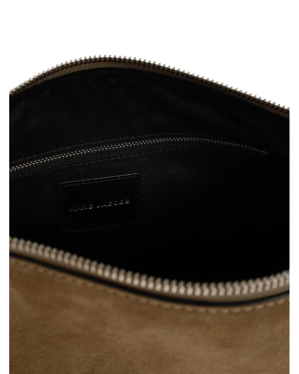 Marc Jacobs Brown Logo-Debossed Suede Shoulder Bag