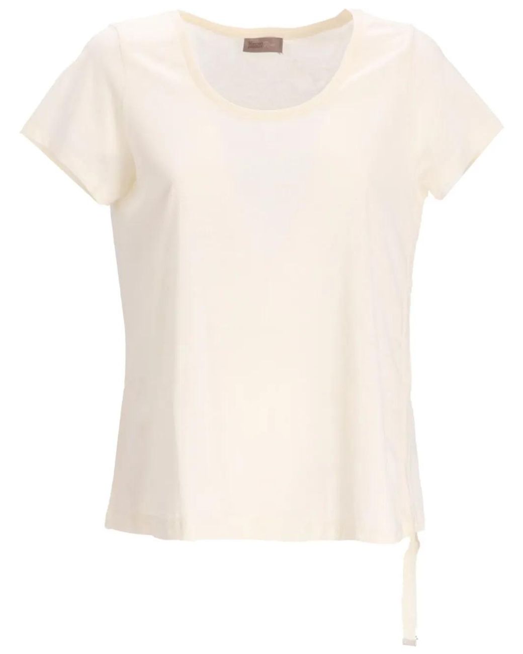 Herno White Drawstring-Tie T-Shirt