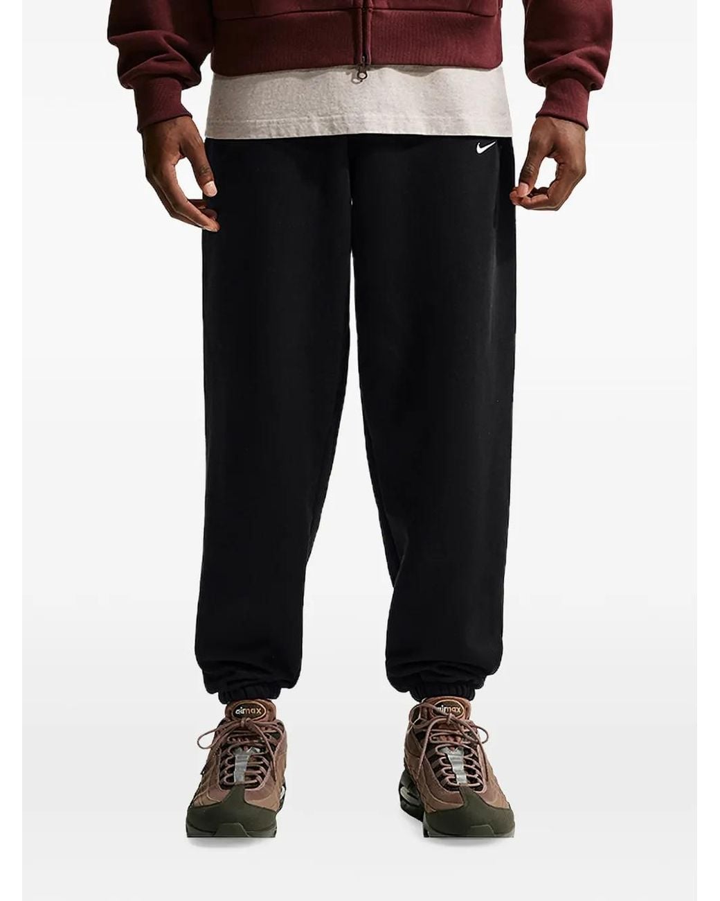 Nike Black Solo Cuffed Track Pants for men