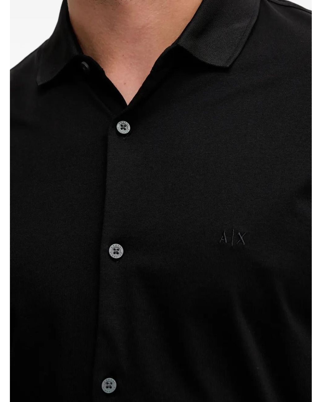ARMANI EXCHANGE Black Buttoned Shirt for men