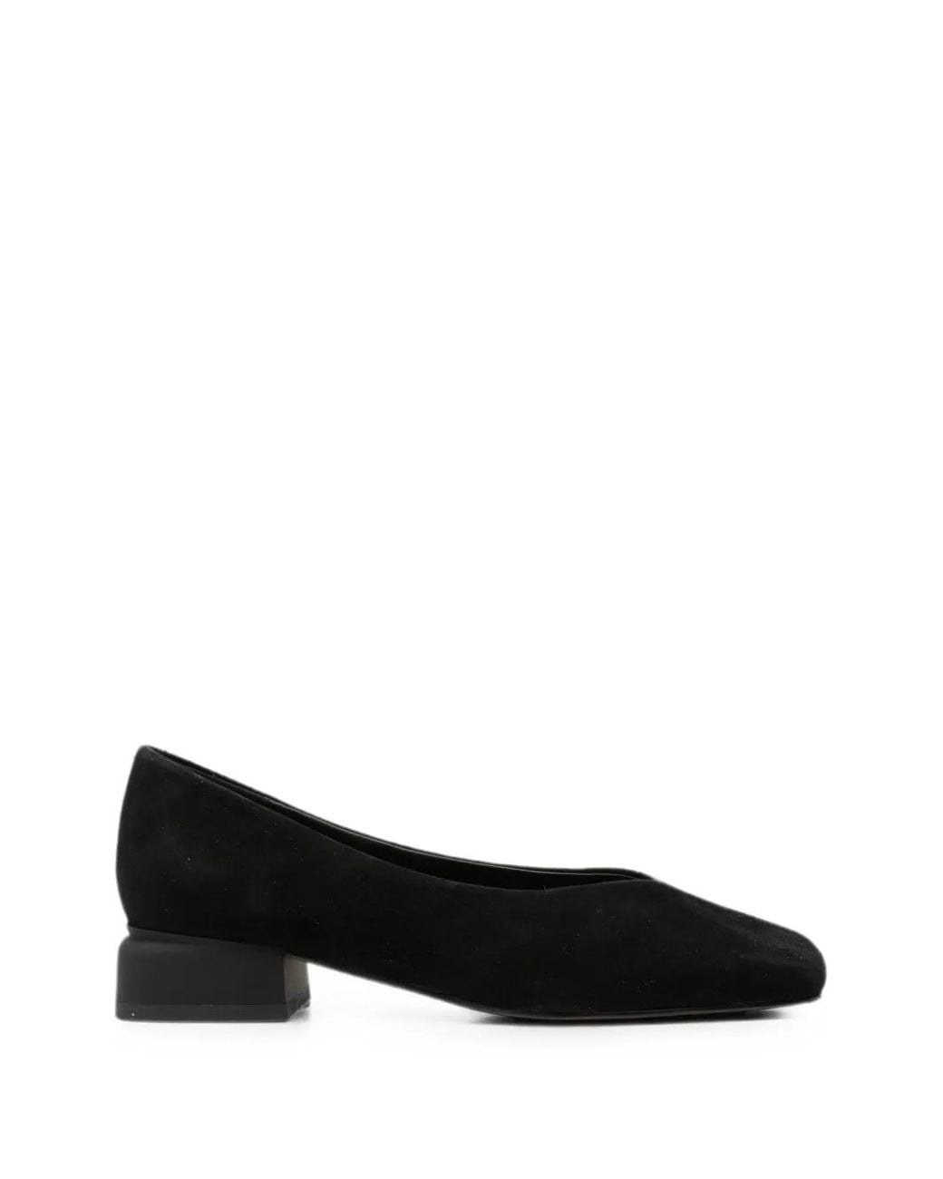 Linda Baumann Black Square-Toe Heeled Pumps