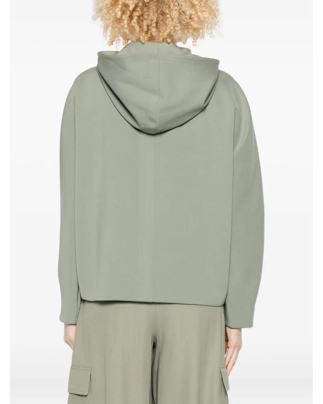 Max Mara Green Hoodie À Empiècements