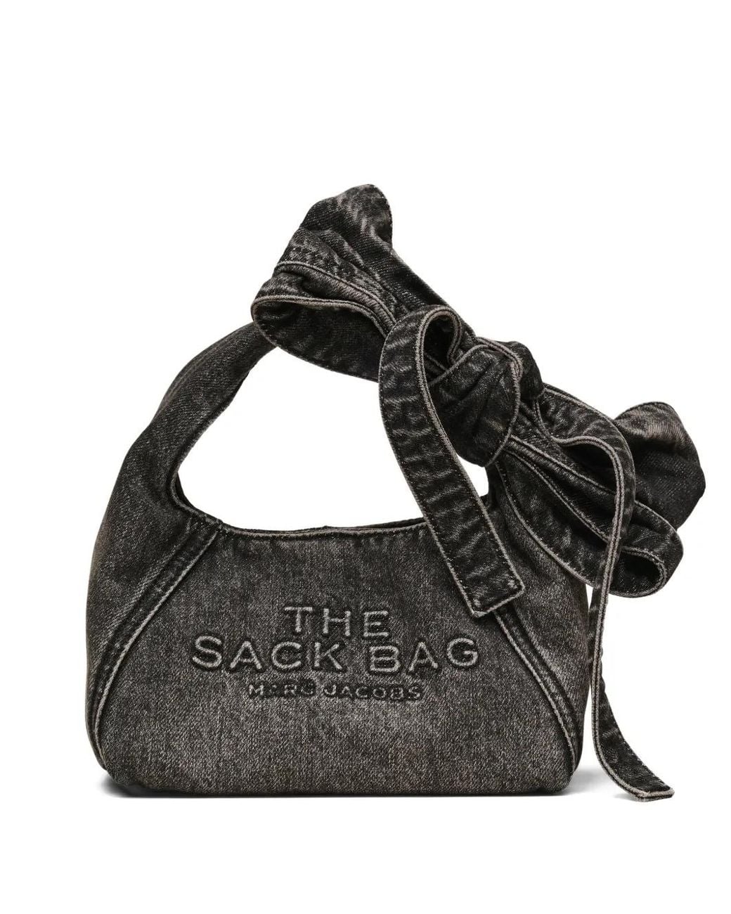 Borsa A Spalla The Bow Mini Denim di Marc Jacobs in Black