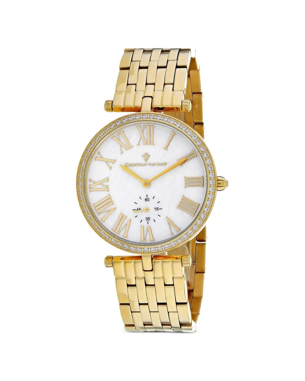 Christian Van Sant Metallic Hush Crystal-Embellished 36Mm Watch