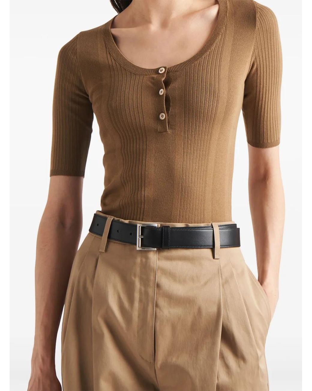 Prada Natural Cotton Trousers