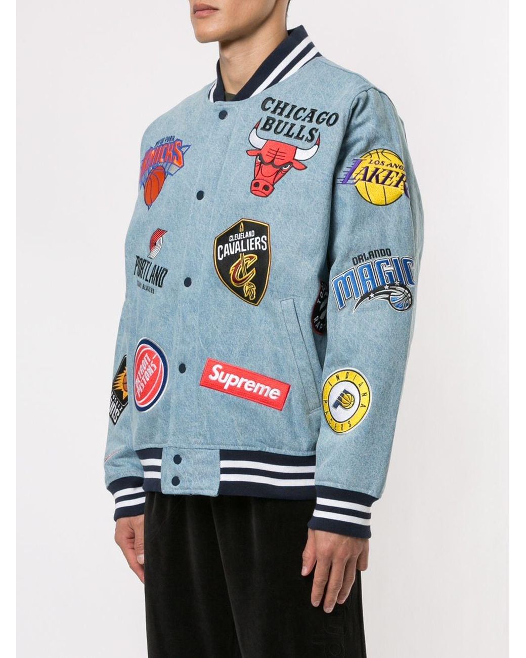 supreme nba jacket denim