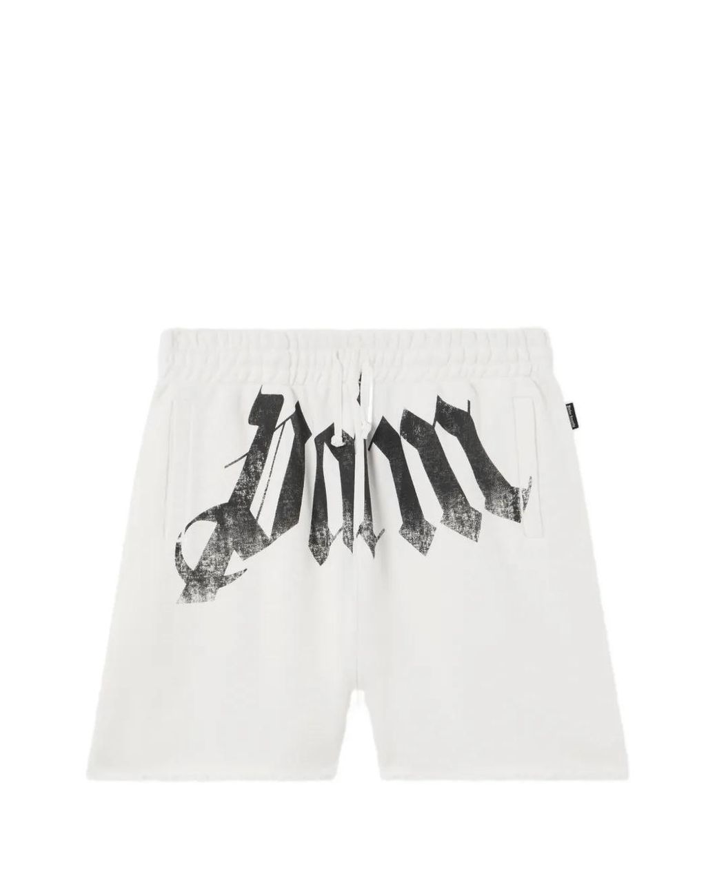 Palm Angels White Shorts Logo for men