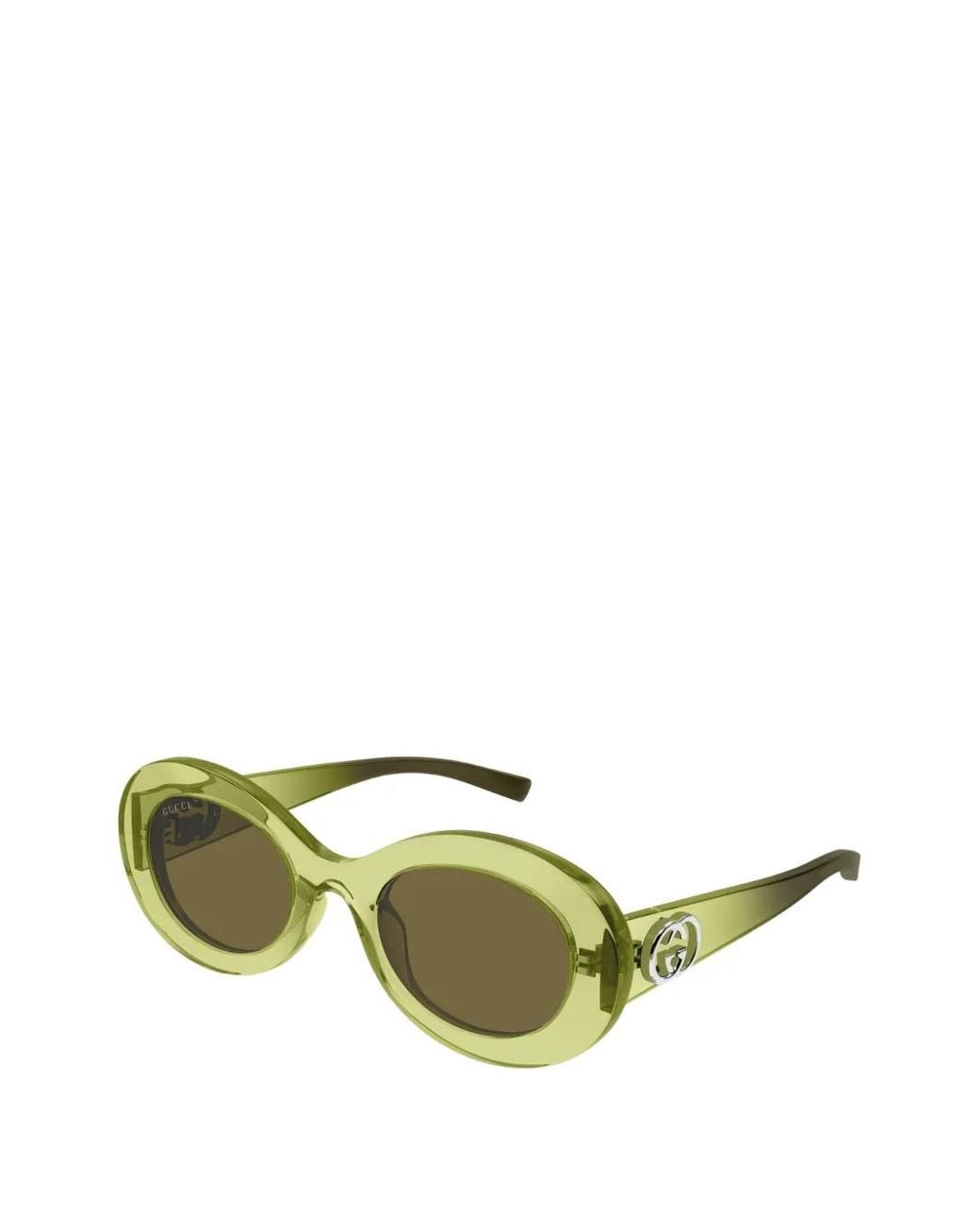 Gucci Green Oval-Frame Sunglasses