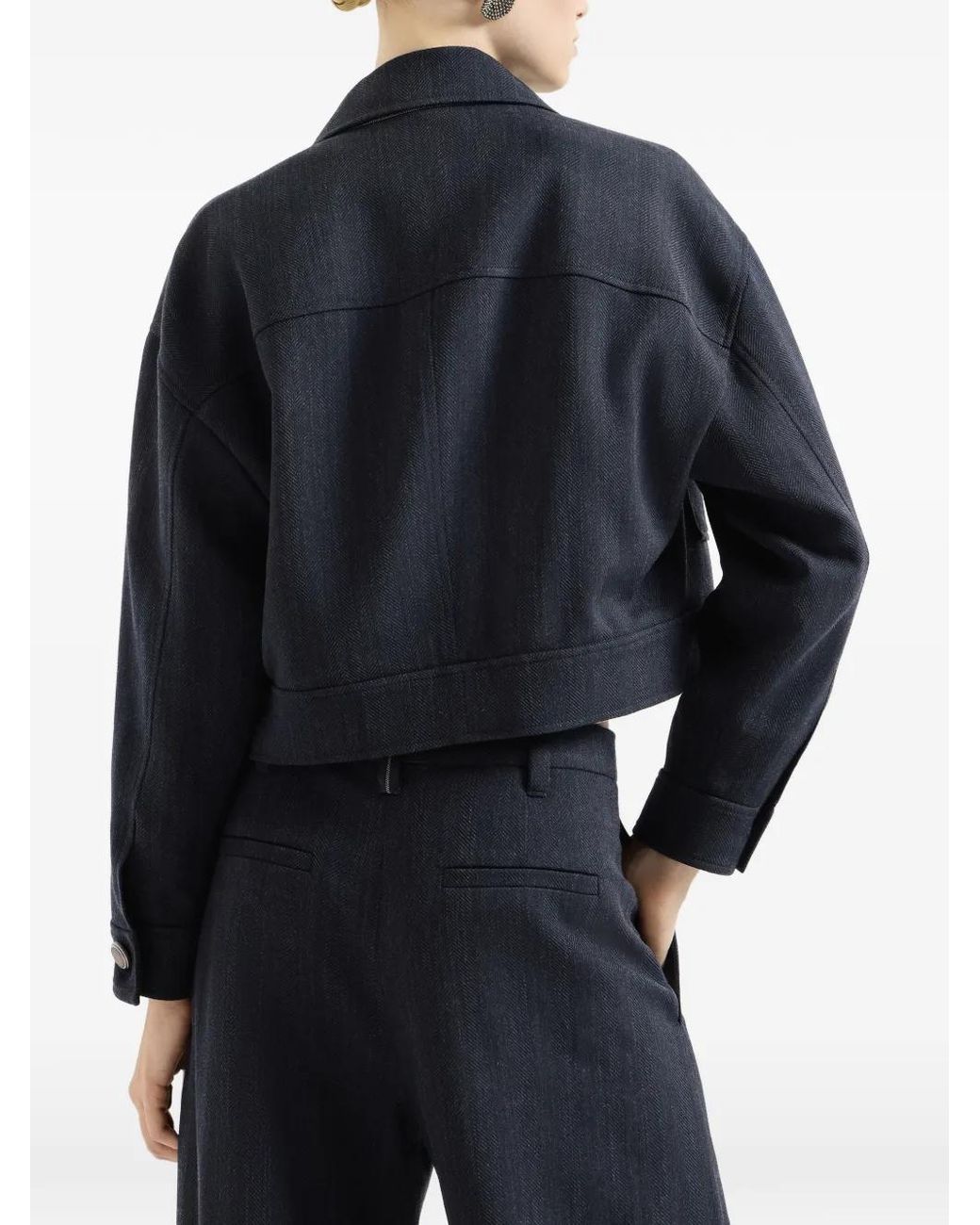 Brunello Cucinelli Blue Wool Jacket