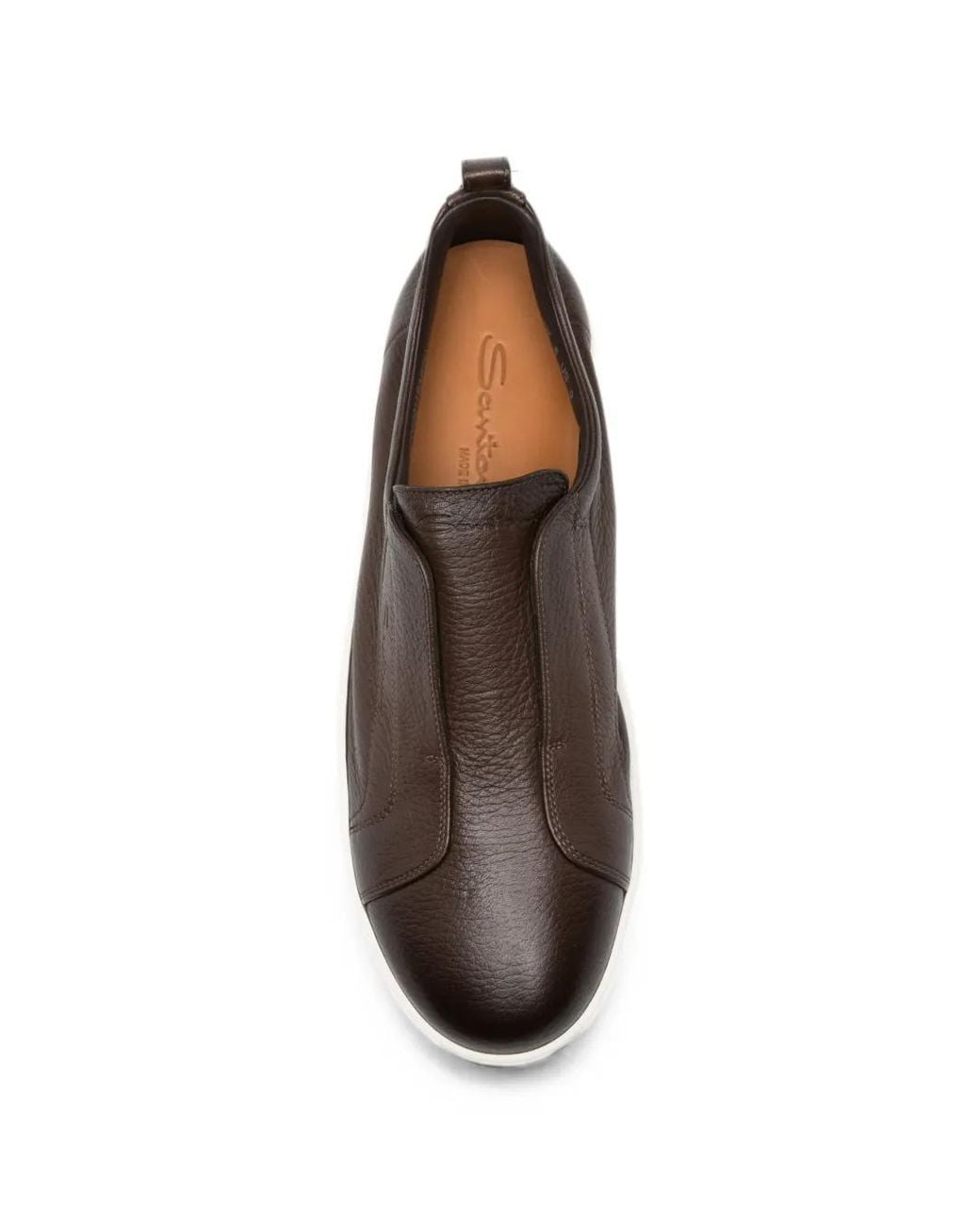 Santoni Brown Slip-On Sneakers for men