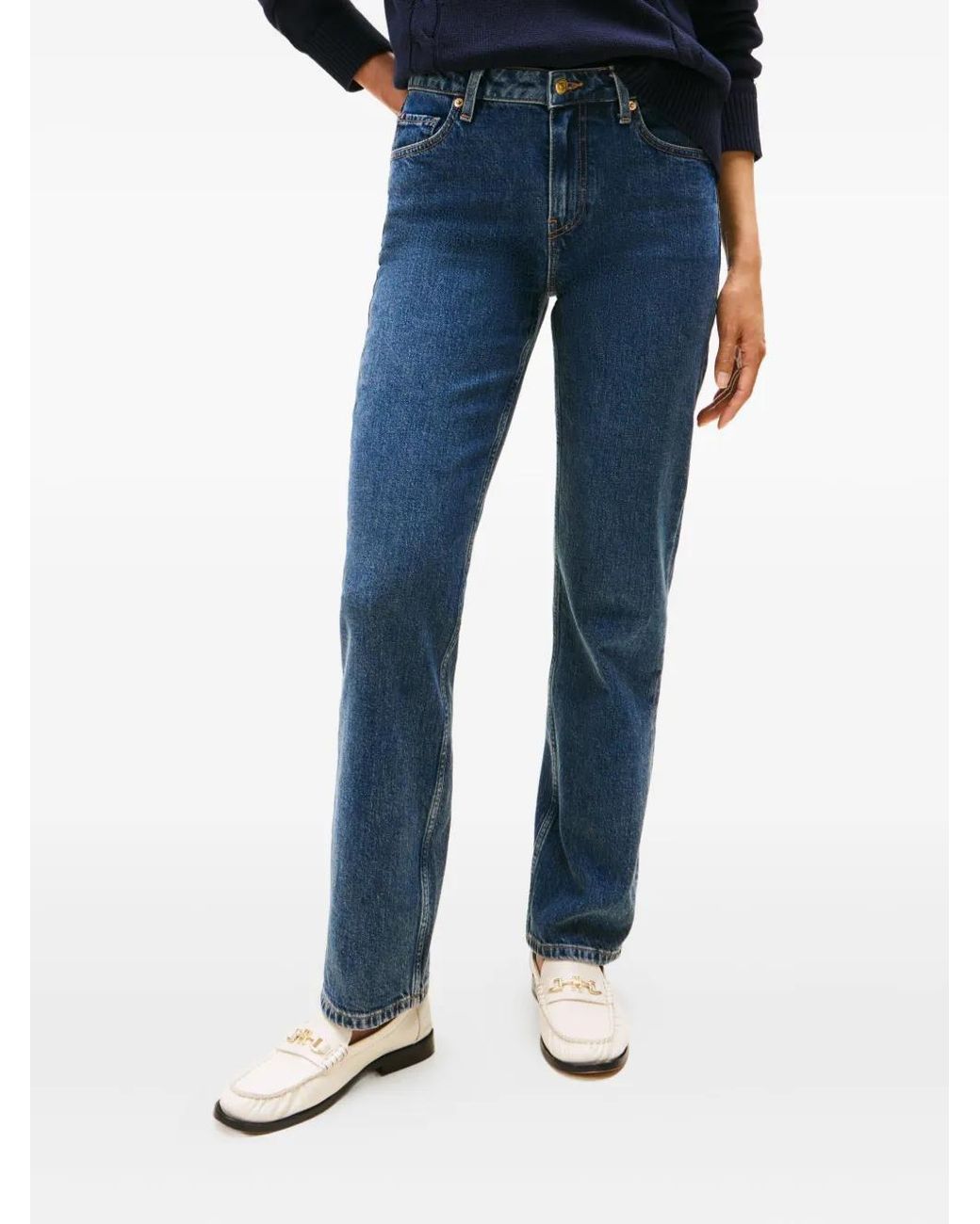 Tommy Hilfiger Blue Five-Pockets Straight-Leg Jeans
