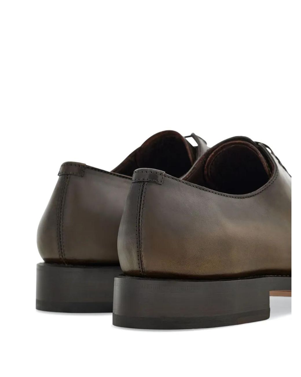Ferragamo Brown Tramezza Lace-Up Oxford Shoes for men