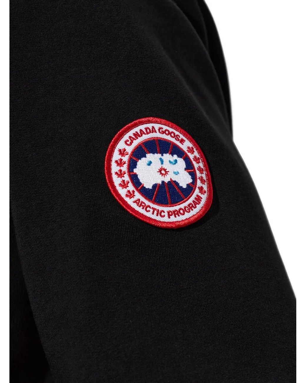 Canada Goose Black Loon Logo-Patch Sweatshirt for men
