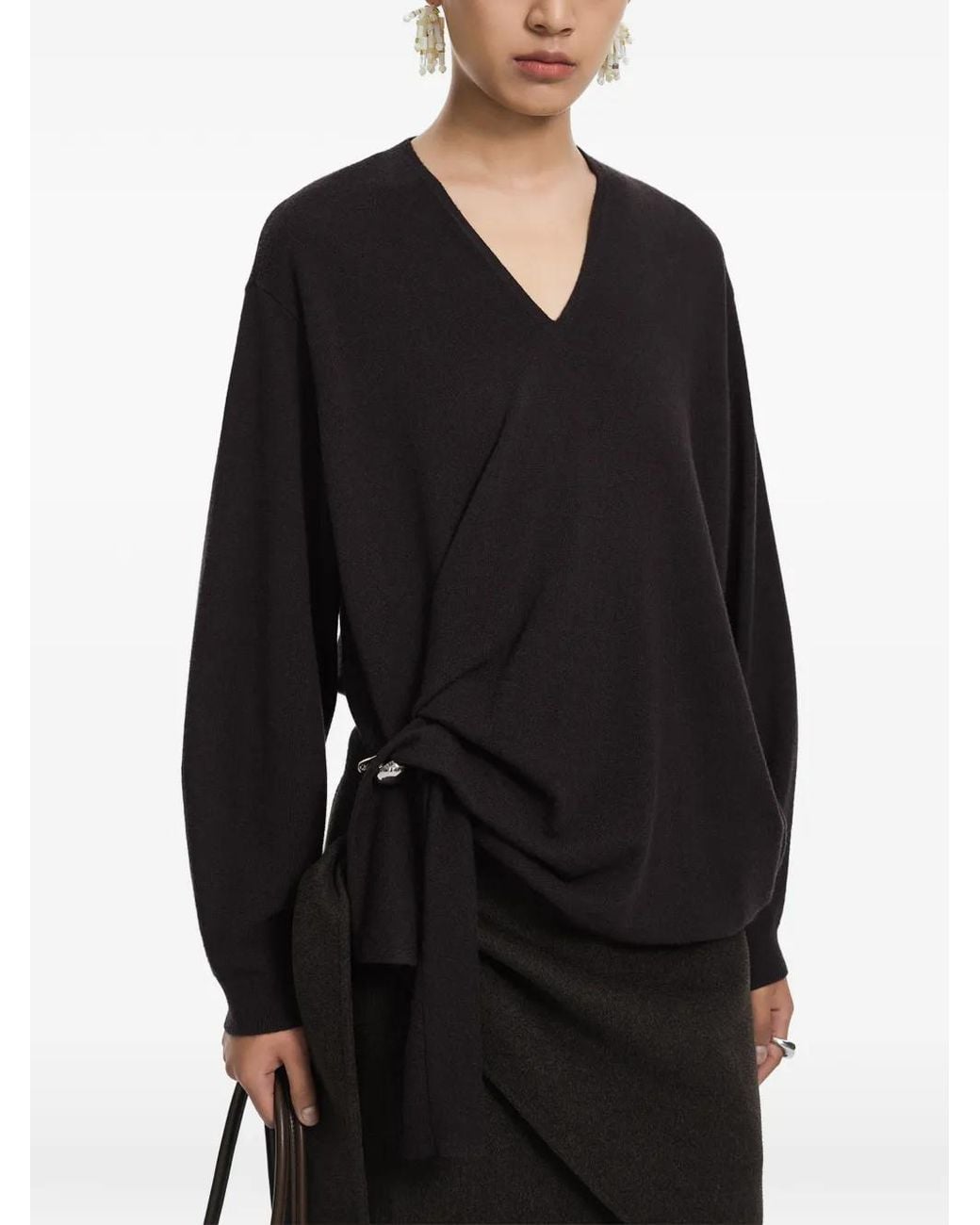 JNBY Black Pull À Design Cache-Cœur O-Shape