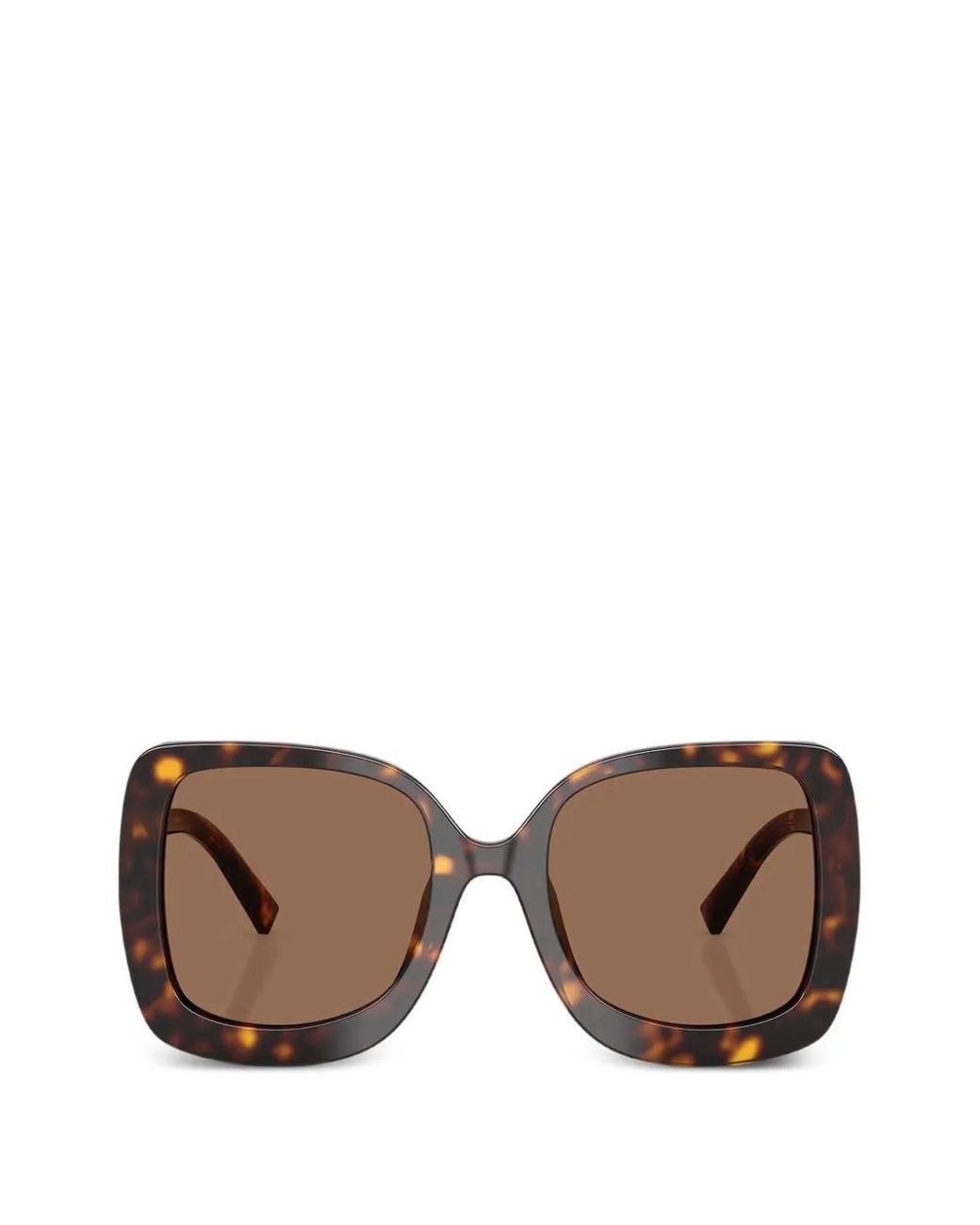 Dolce & Gabbana Brown Dg-Logo Tortoiseshell-Effect Sunglasses
