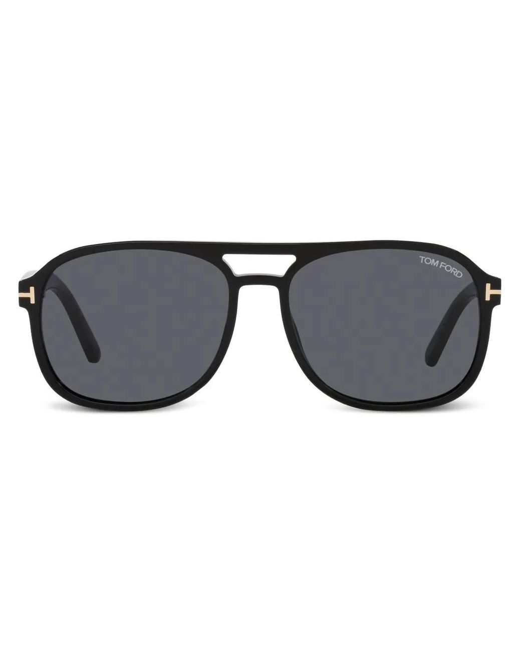 Tom Ford Gray Pilot-Frame Sunglasses