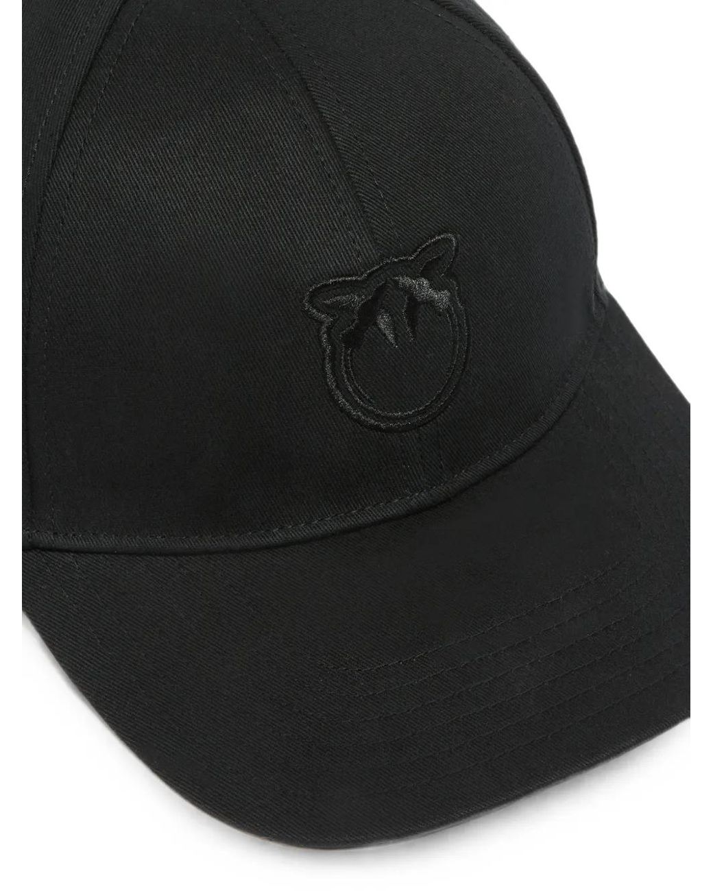 Pinko Black Cap With Peak And Love Birds Logo