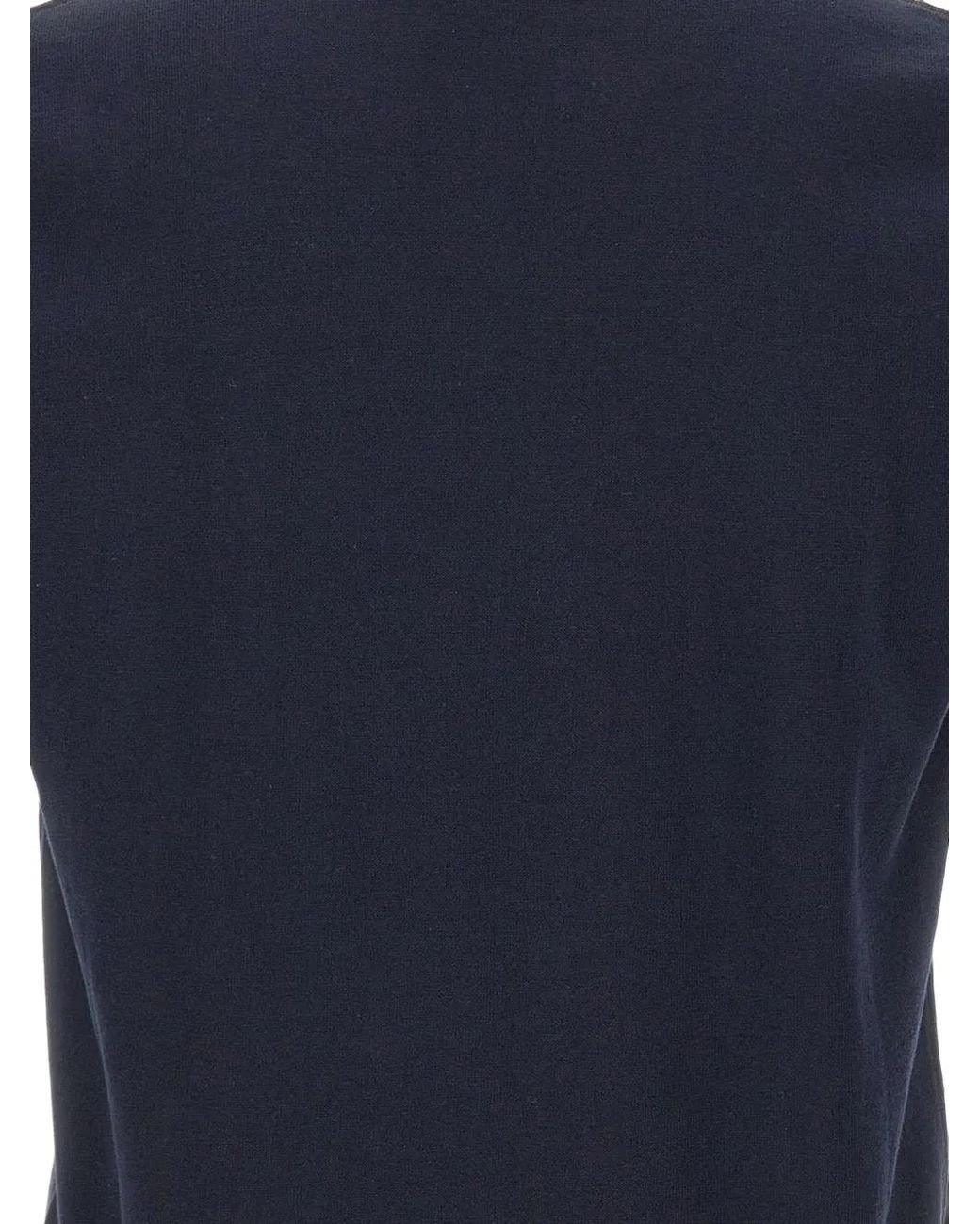 FILIPPO DE LAURENTIIS Blue Chest-Pocket Ribbed-Neck T-Shirt for men