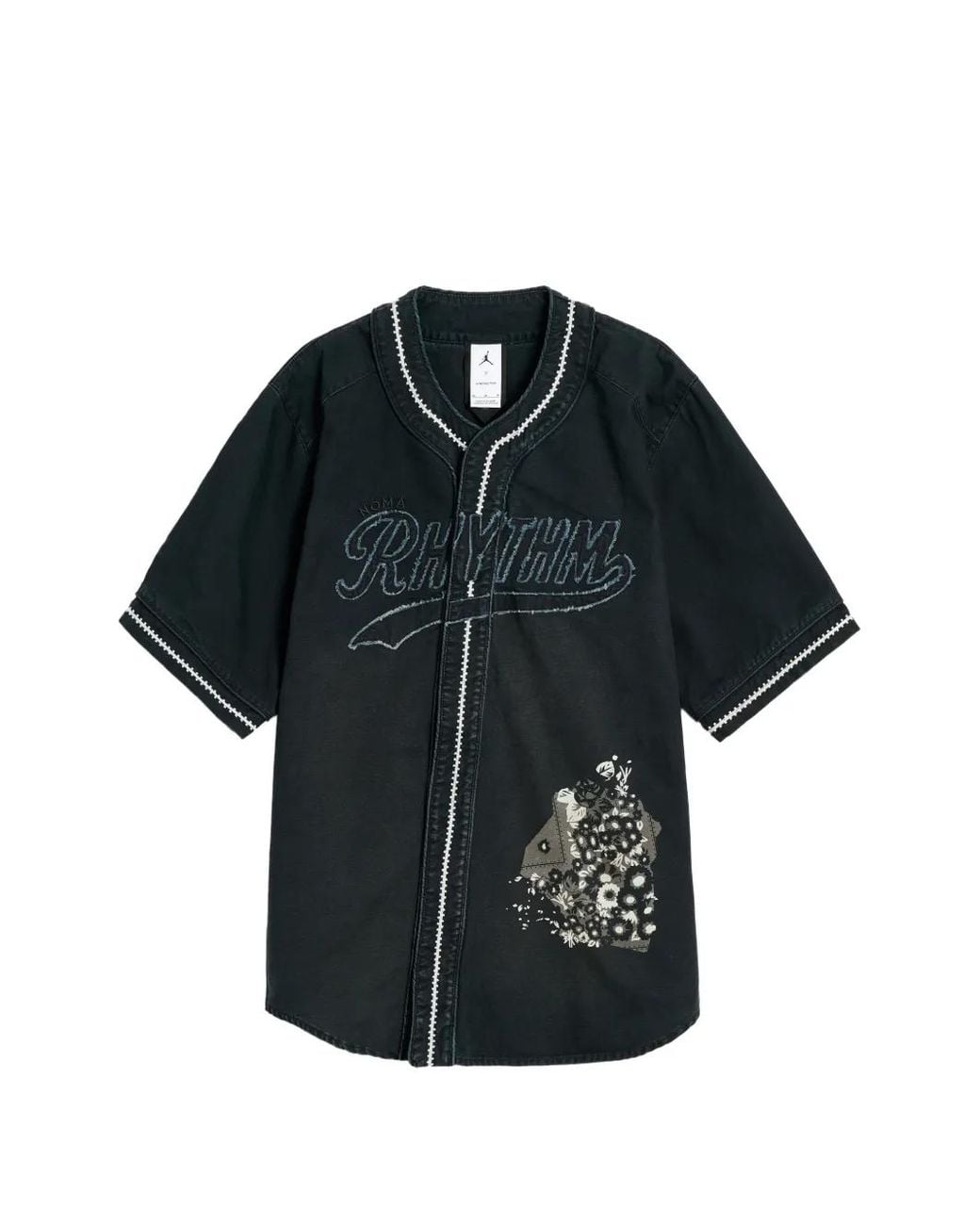 Nike Black X Nomarhythm Logo-Patch Floral-Print Shirt for men